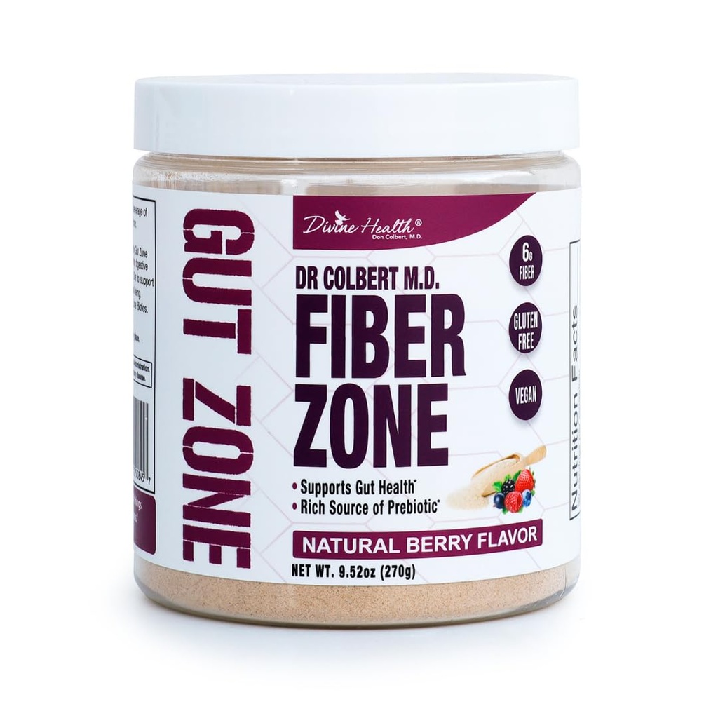 Dr. Colbert MD Fiber Zone Powder ; Berry Flavor 