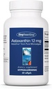 Alerģijas pētniecības grupa Astaksantīns 12mg Papildinājums - no organiskām mikroaļģēm, acu veselību, AstaZine astaksantīns, dabas antioksidants, ādas veselību, smadzeņu funkcijas atbalsts, Softgels - 60 Count