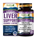 Aknas tīrīt Detox & remonts – 28-in-1 Aknu atbalsts - Piena dakstiņš Dandelion NAC Alpha Lipoic Acid Artichoke & Reishi Chaga Turcija Astes sēnes – Active Heart Health Papildinājums, 1540mg (60 Kapsulas)