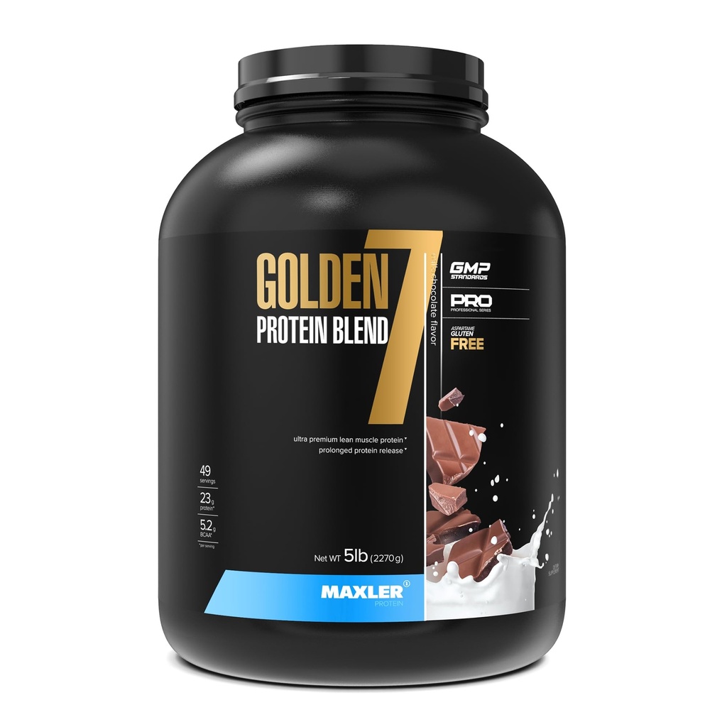 Makslera zelta 7 Olbaltumvielas Blend - Olbaltumvielu Pulveris muskuļu Gain & Recovery - Piena Šokolādes Olbaltumvielu Pulveris 5 mārciņas