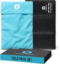 ICEWRAPS 12"x21" Extra Large Atkārtoti lietojams ledus iepakojums ar Soft Fabric Cover - Daudzfunkcionāls Elastīgs Aukstās terapijas māls Ledus iepakojumi ceļa un muguras pietūkumam un hronisku sāpju mazināšanai, Regulējams Aukstais iepakojums