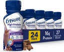 Nodrošināt augstas olbaltumvielas Piena Šokolādes Nutrition Shake, gatavs dzeršanai, 16g Olbaltumvielas un 27 Vitamīni un minerālvielas, 8 fl oz, 24 iepakojums