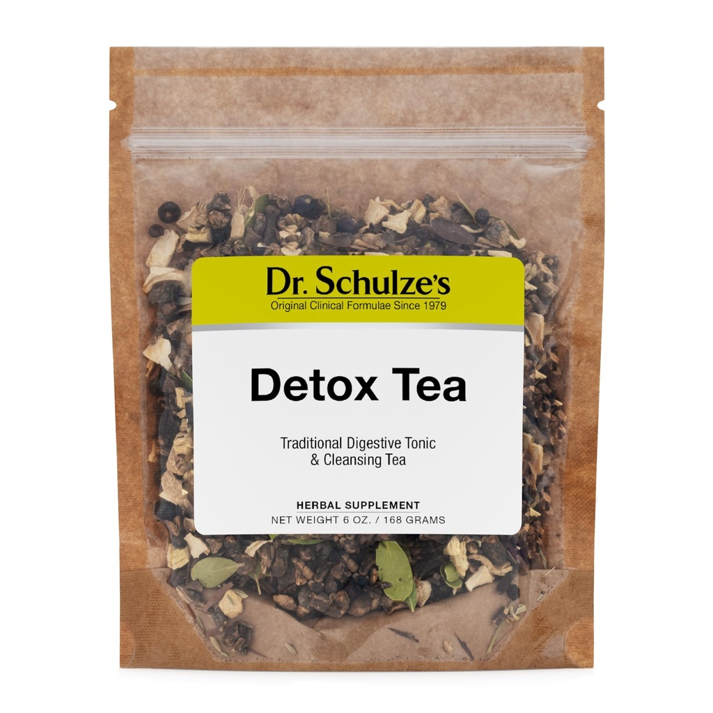 Dr. Schulze’s Detox Tea -- All purpose Herbal Tonic -- Jaudīgs Gremošanas stimulants -- Diētiskā Papildinājums -- Ultimate Aknu tīrīt -- Palīdz Novērst gāzi un gremošanas traucējumi - Izlaist Toxins - 6 Oz. Pack