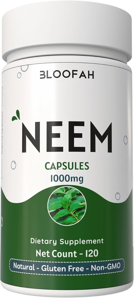 Neem Leaf Capsules 1000mg pulveris            ; Azadirachta Indica Leaf Herbal Papildinājums 