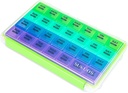 Sukuos Mēneša Pill organizētājs 4 Nedēļa, Lielie Pill kastes mitruma/Dust-Proof gadījumi mēnesim Vitamīnu/zivju eļļa/Pielietojumi ar dzidru, viegli atveramu un tīru