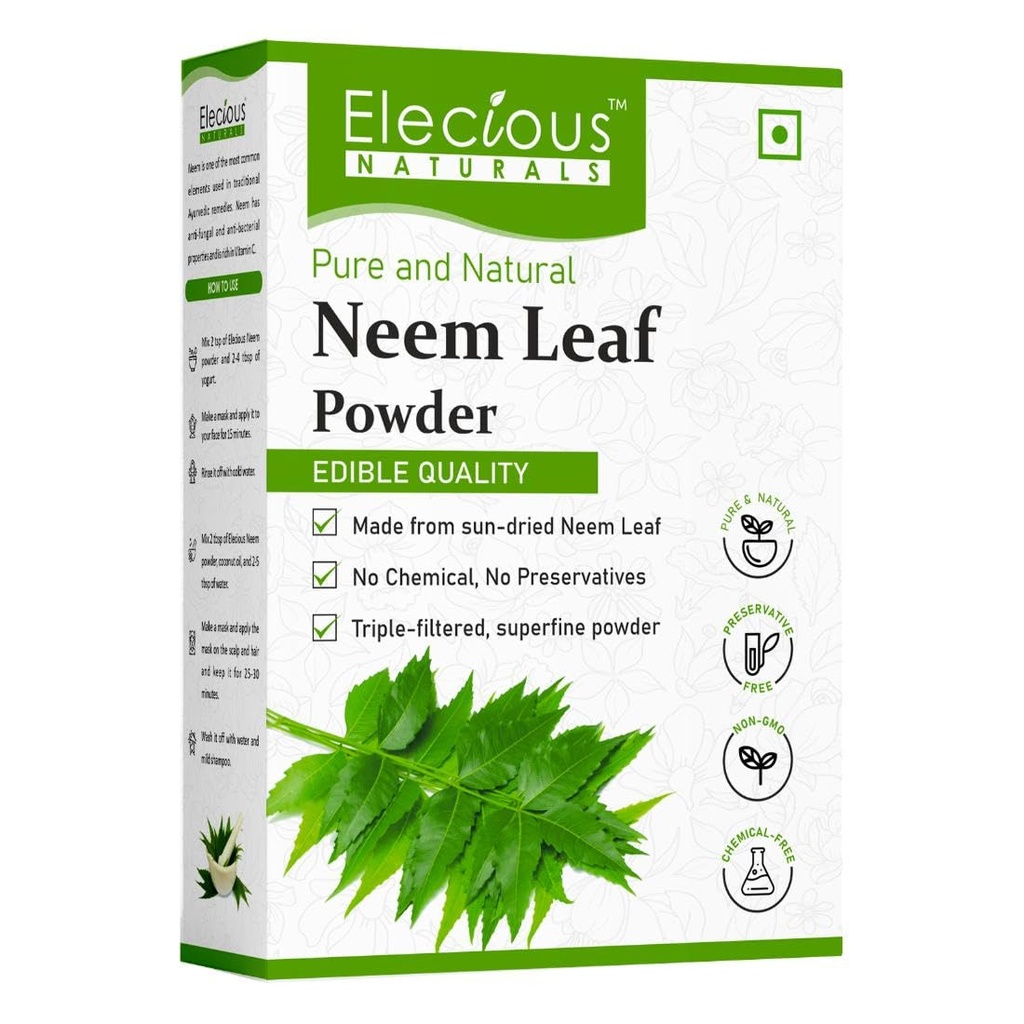 100% dabīgs Neem Pulveris Margosa, Azadirachta Indica Leaf Pulveris Ideāli piemērots sejas iepakojumam un matu ķīmiski bezmaksas matu tīrītājs veselīgiem matiem 200gm