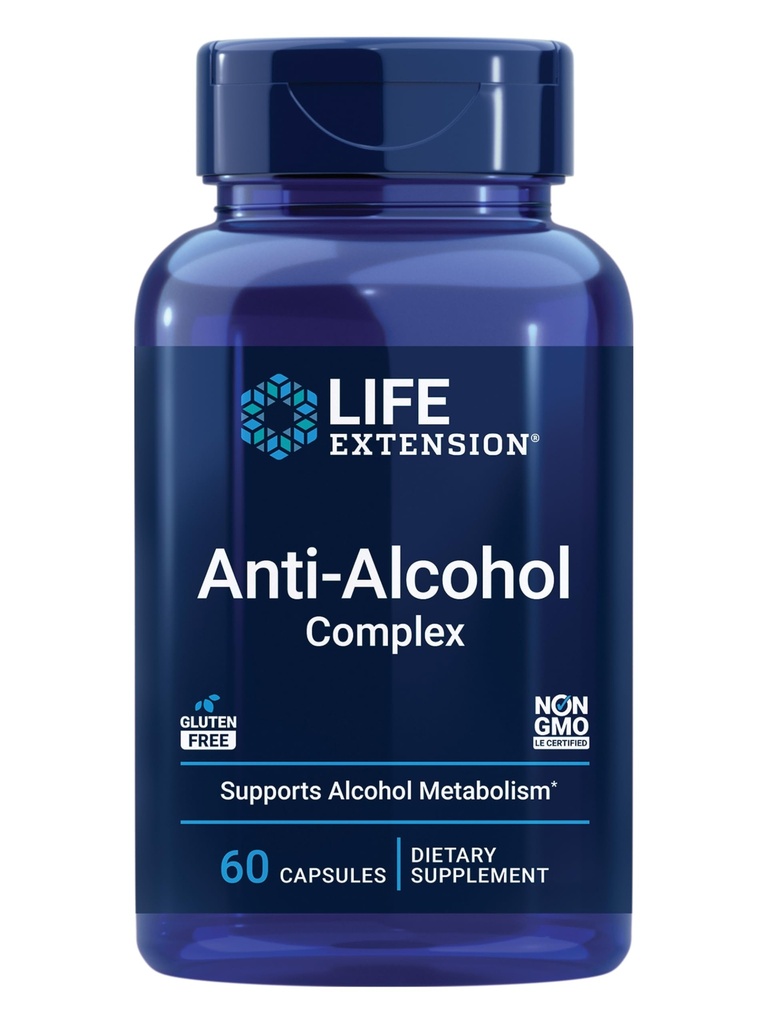C vitamīns, cinks, vīnogu sēklas, piena dadzis, krustnagliņas ekstrakts, atbalsta veselīgu alkohola vielmaiņu un optimālu aknu darbību, bezglutēna, ne-GMO, 60 kapsulas
