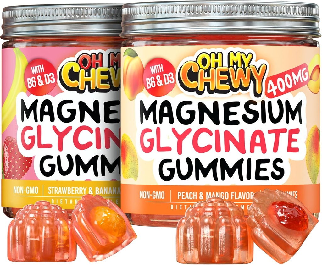 Magnija Gumijas Bundle – 2 pudeles (60 katra) – zemeņu Banana & Persiku Mango