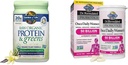 Garden of Life Raw Organic Protein & Greens Vanilla - Vegan Protein Pulveris sievietēm & Dr Formulēts Sieviešu Probiotikas Vienreiz dienā, 16 Celmi, 50 miljardi, 30 Skaits