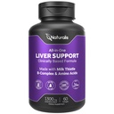 Naturalis Silymarin Milk Datele 1300mg Uzlabots ar B Complex & Aminoskābes - 13-in-1 Aknu tīrīšana, Detox & remonts - 60 Aknas Essential Softgels