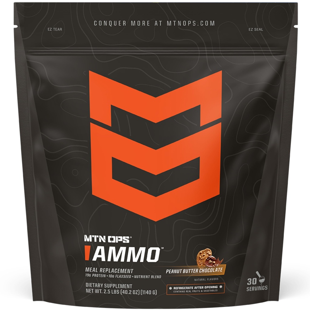 MTN OPS Ammo proteīna pulvera mizas aizstāšanas kratīšana Lean Muscle Building, 28 Servējumi, zemesriekstu sviesta šokolāde
