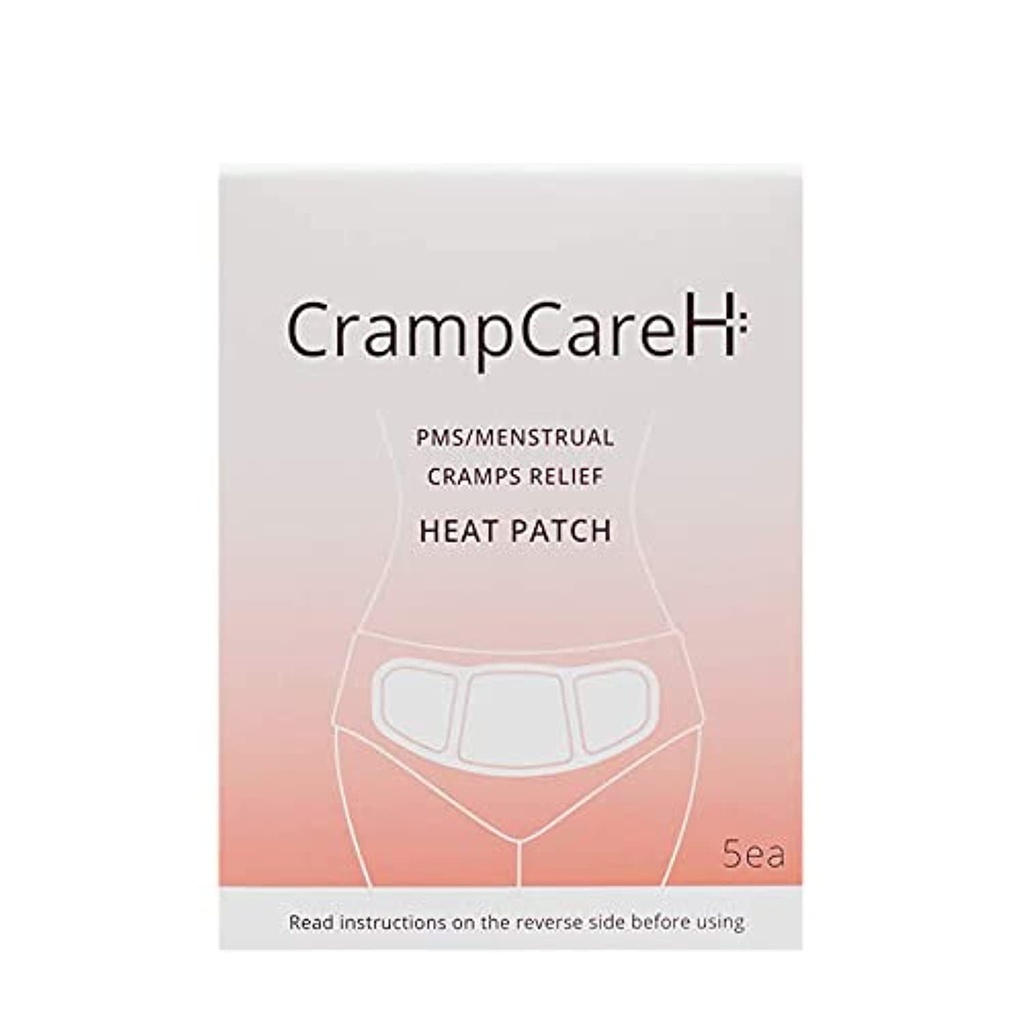 5 Patches) CrompCareH PMS/Menstrual Krampji Relief Heat Patch with Wide Wings, FDA Reģistrēts