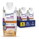 Nodrošināt Max Protein Creamy Persach Nutrition Shake - 30g Protein, 1g Cukura, 4g Fiber Blend - 4 iepakojums