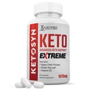 Ketosyn Keto ACV Extreme Pills 1675 MG Keto atbalsts Blend kapsulas Alternatīva Keto ACV Gumies formulai ar Apple Sidra Etiķis Extra Virgin Olīveļļa Pulveris Zaļā tēja Leaf 60 kapsulas