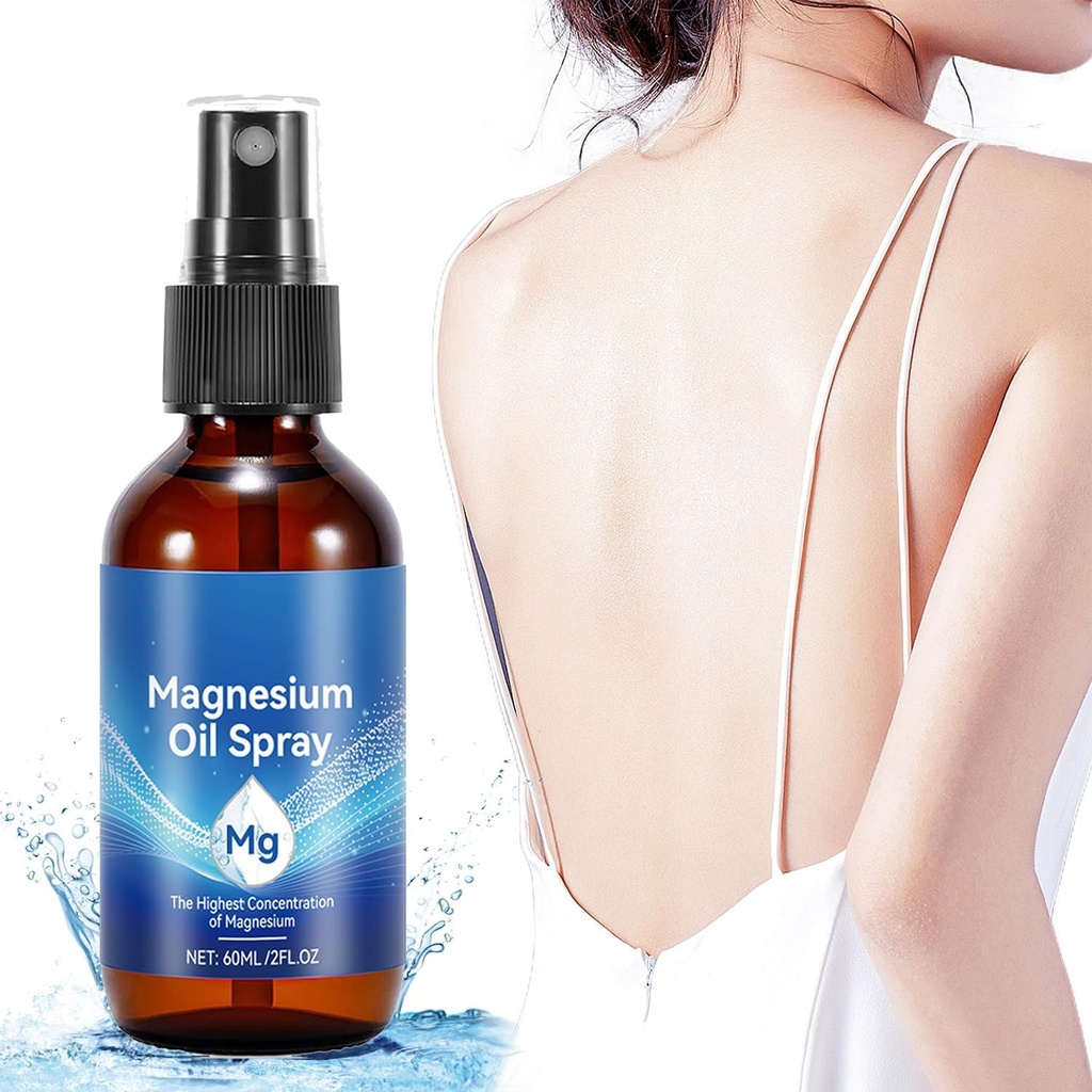 Tīrs magnija eļļas smidzinātājs, magnija smidzinātājs, bez neveselīgām minerālvielām - 100% Pure Organic Natural Magnija smidzinātājs, locītavu veselības un miega atbalsts, ātra absorbcija - Viegli lietojams