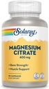 Solārijs Magnija citrāts - tīras magnija citrāta kapsulas, papildinājums kalm, kaulu veselība, šūnu enerģija, sirds un muskuļu atbalsts, 400 mg katrā apkalpošanā - 90 Vegan kapsulas (iepakojums no 2)