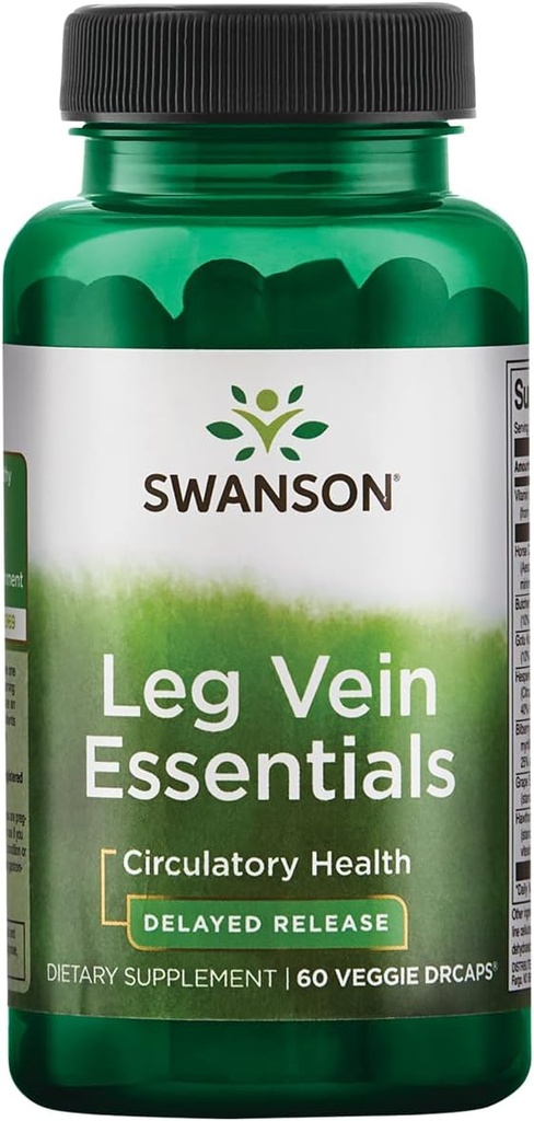 Swanson Kāju vein Essentials - Aizkavēta atbrīvošanās - 60 Veg kapsulas