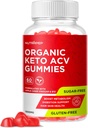 Organic Keto ACV Gummies - bez lipekļa un bez cukura Apple Sidra Etiķis Pielikums sievietēm Vīriešiem (1000MG)