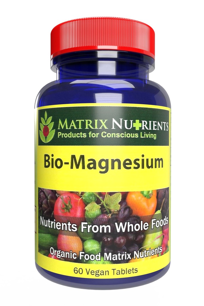 BIO-magnijs - Premium magnija papildinājums: enerģija, asinsspiediens, muskuļu funkcija, miega, nervu funkcija, cukura līmenis asinīs un vairāk! - Vegan tabletes (60ct)