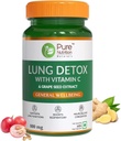 SENTA Pure Nutrition Lung Detox Papildinājums ar dabisko C vitamīna, vīnogu sēklu un Vasaka sīrupu Blend ekstrakts - Lung Cleanser detoksikācijas plaušu un imūnās aizsardzības - 60 Veg kapsulas
