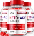 rize laboratorijas - Ace Keto ACV Gumijas, Advanced Svara zudums 1000mg, Apple Sidra Etiķa papildinājums (180 Gumijas)