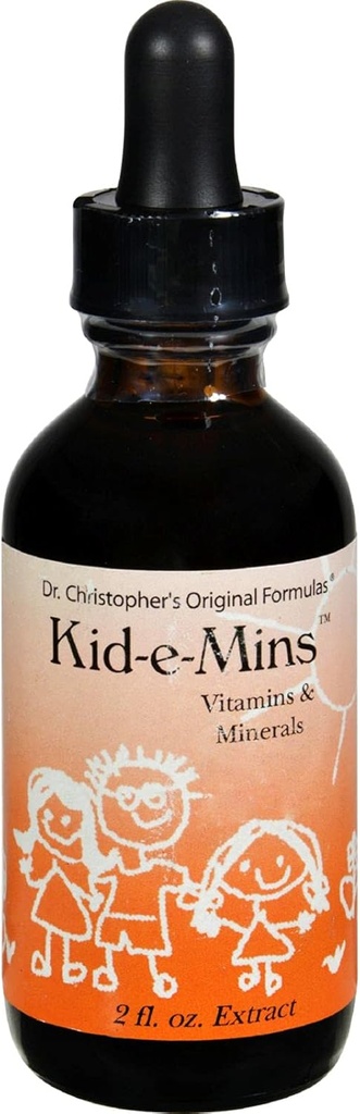 Dr. Christopher's Kid-e-Mins Vitamīni un minerālvielas Orange - 2 fl oz