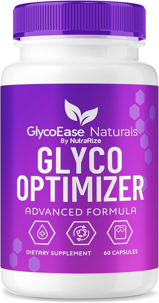 GlycoEase Glyco Optimizer - GlycoEase Pills, All-Natural Diētiskā Papildinājums, Advanced Formula Glycogen Support, Glycoeas Naturals, Glyco Ease Reviews (60 kapsulas)