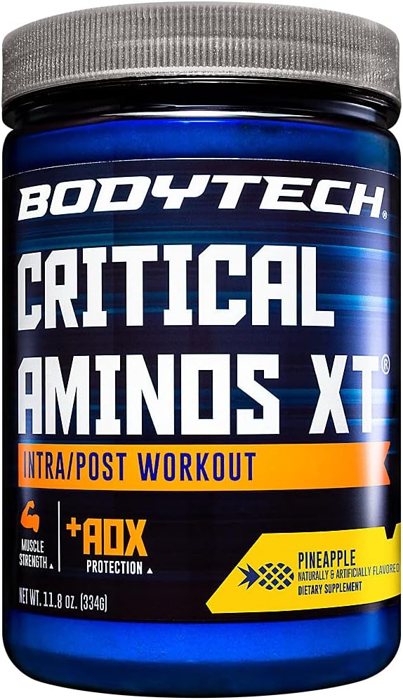 BODYTECH Critical Aminos XT Intra/Post Workout Ananass - atbalsta muskuļu atgūšana (11.8 Ziede)