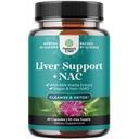 Aknas Atbalsts NAC Papildinājums ar piena dadži Aknu tīrīt Detox & Remonts - N Acetil Cysteine Papildinājums aknu tīrīt ar Turmeric, Holīna, Dandelion & L-glutatione - 60 Count