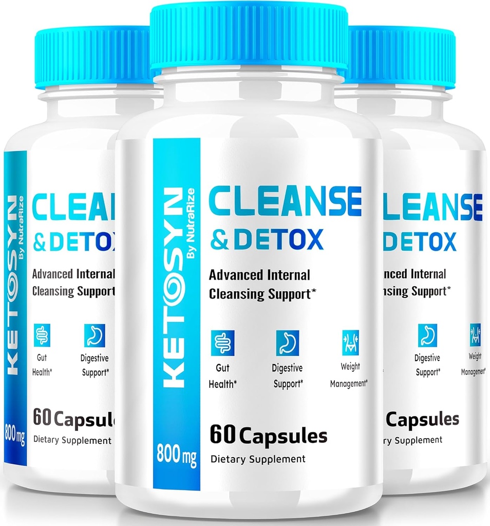 (3 Iepakojums) Ketosyn Cleanse & Detox kapsulas, Ketosyn tabletes Advanced svara zudums, maksimālais stiprums Keto Blend atbalsta papildinājums, Keto Syn iekšējās tīrīšanas pastillas Atsauksmes (180 kapsulas)