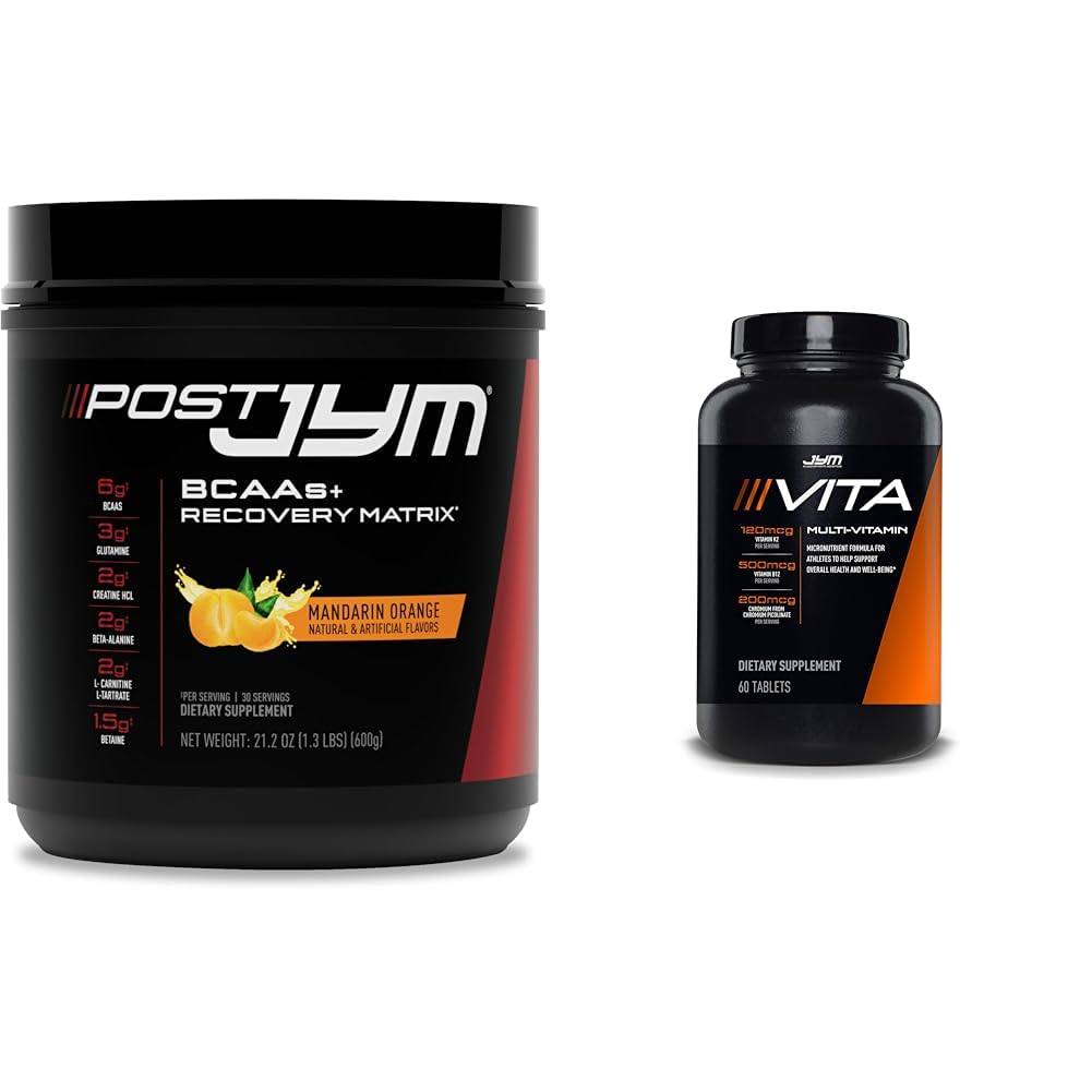 Post JYM Active Matrix Pēc treniņa ar BCAA, Glutamine & More + Vita JYM Sporta Multivitamīnu sportistiem, 60 tabletes