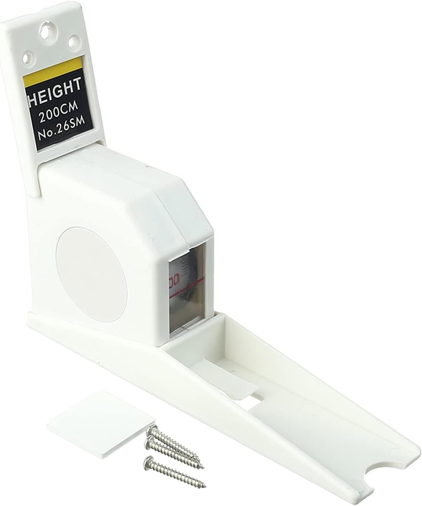 Utoolmart 200cm Augstuma mērītājs White Wall Monted Augstuma mērītāja augšanas regulators CM Metric 1pcs