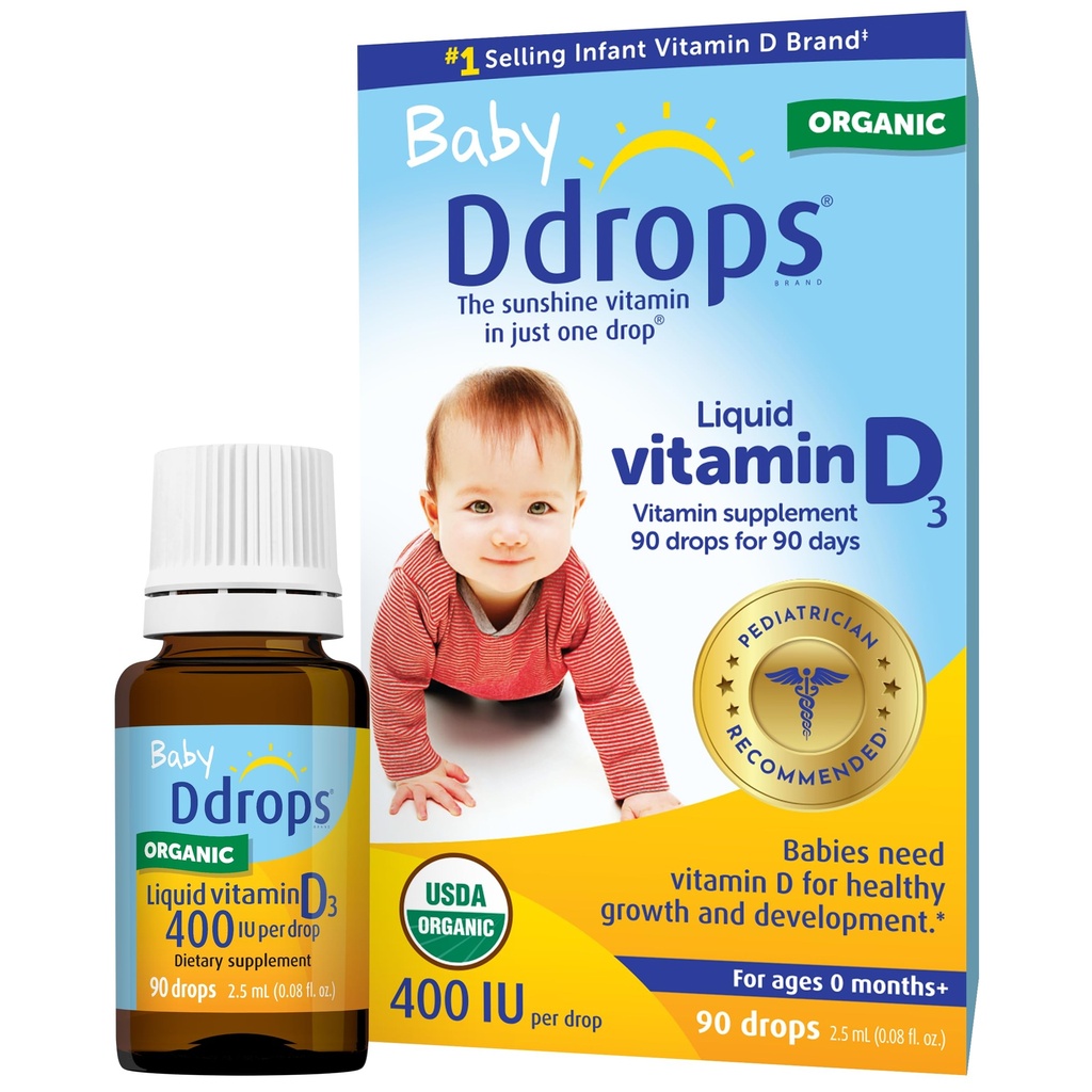 Ddrops zīdainis 400 SV, D vitamīns, 90 pilieni 2,5ml (0,08 Fl. Oz (1. iepakojums))