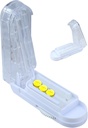 Regulējams Pill Cutter Splitter mazajām un mazajām cilpiņām, lielākas tabletes, Pill Splitter ar centrēšanas ierīci Precīzi izgriež vairākas tabletes laikā,Tablet Cutter ar slēpto Sharp Blade