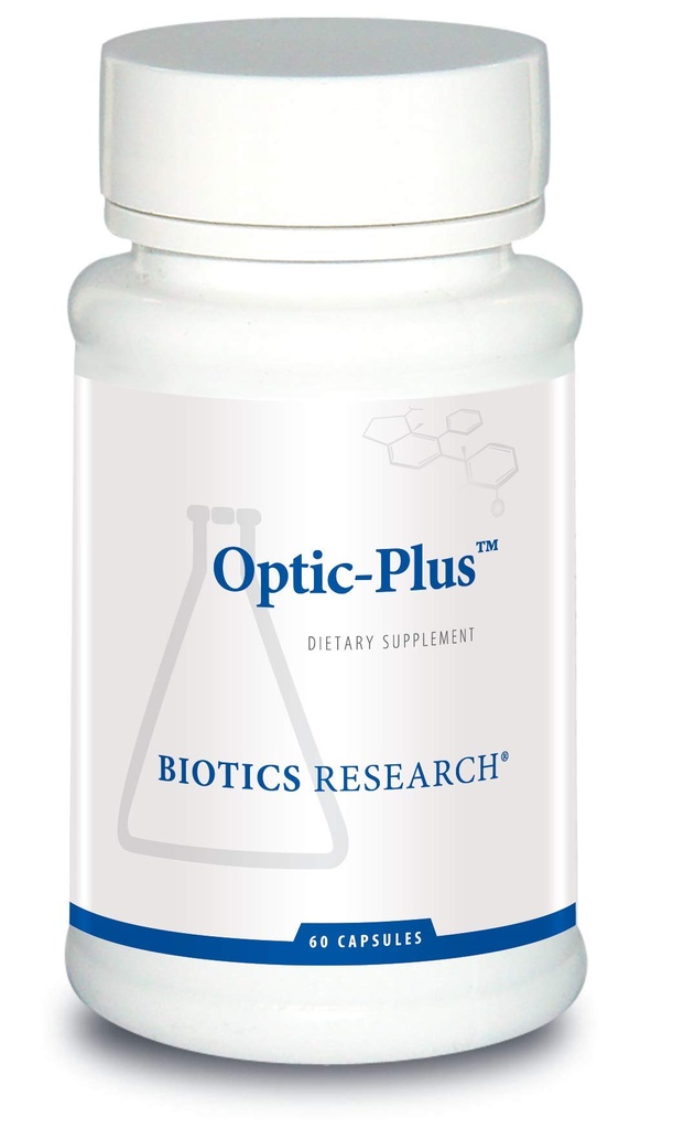 Biotikas pētījumi Optic Plus Acu vitamīnu un minerālvielu atbalsta papildinājums ar luteīnu un zeaksantīnu, veselīgiem tīklenes audiem un redzi 60 kapsulas