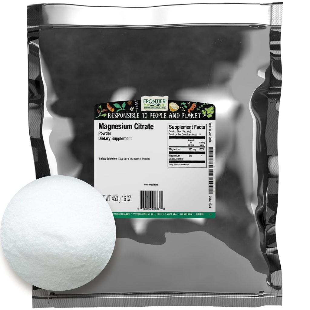 Magnija citrāts Pulveris, 16 Ounce