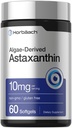 Horbäach astaksantīna piedevas  - 10mg - 60 Softgels - Aļģu atvasinātā formula - Non-GMO, bez glutēna