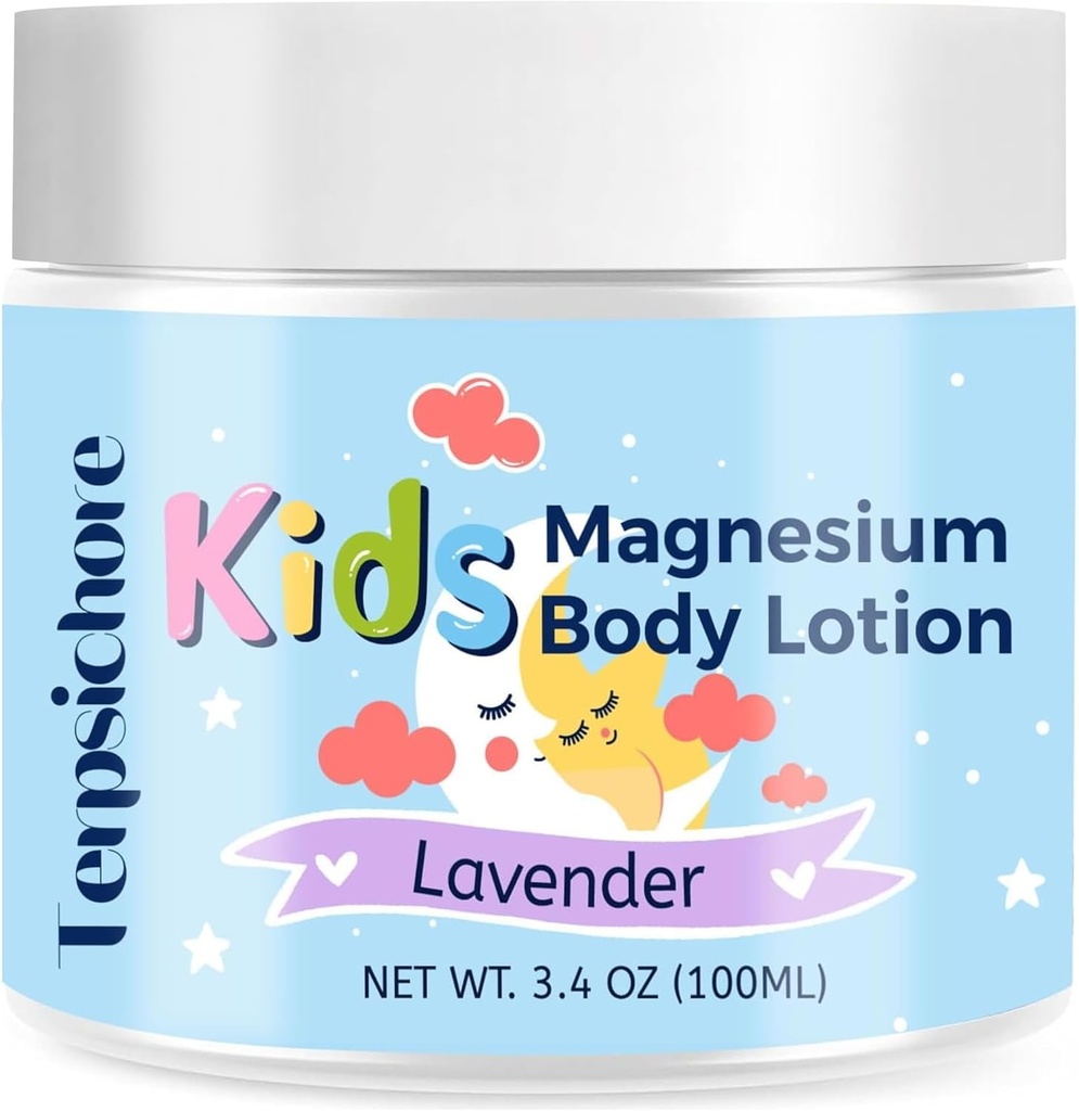 Magnija losjons bērniem miegs un miegs: dabas gultas laika losjonu relaksācija & atvieglo stress - Aktuāls magnija krēms ar nomierinošu lavandu, Shea sviests, E vitamīns - zīdaiņiem, toddlers & juniors