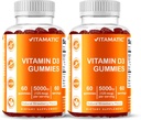 Vitamātiskais vitamīns D3 Gumijas – 5000 SV Per Gummy 