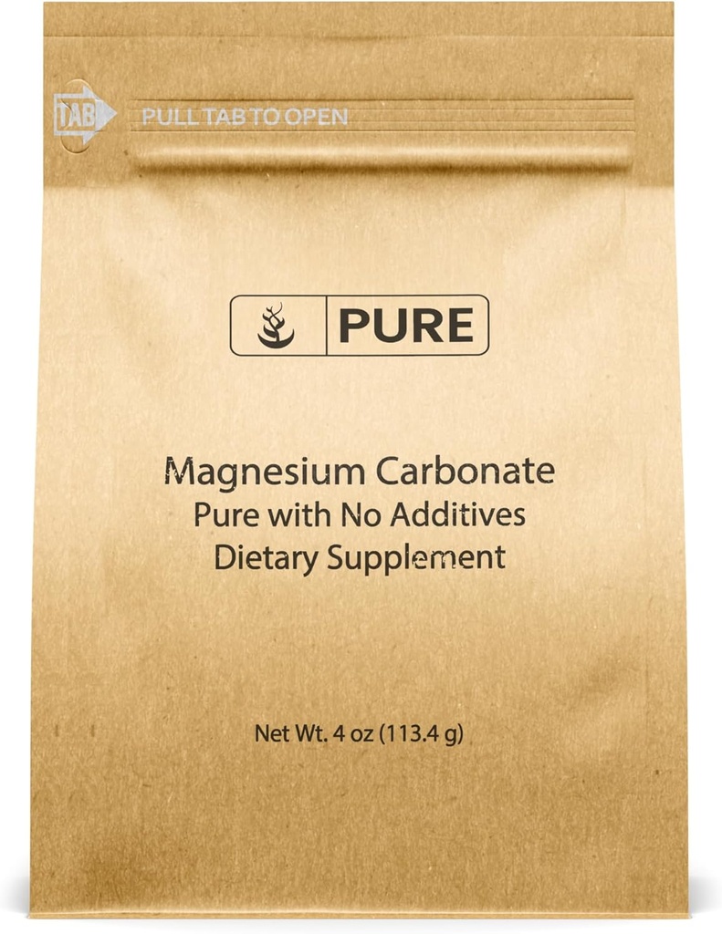 Pure Original Sastāvdaļas Magnija karbonāts (4oz) Magnija papildviela, ne-GMO, Multi-Purpose