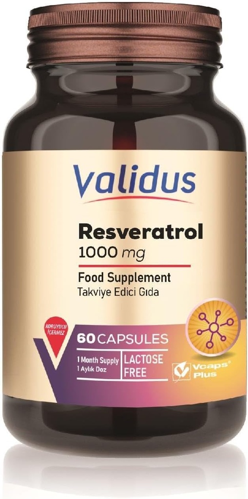 VALIDUS Resveratrol 1000 mg 60 kapsulas