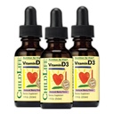 BĒRNU ESSENTIALS D3 vitamīna pilieni bērniem, bērniem un bērniem - šķidri D vitamīna pilieni, 500 SV pilienā, Imūnās un kaulu veselības atbalsts, dabiskie Berry - 1 Fl Oz (iepakojums no 3)