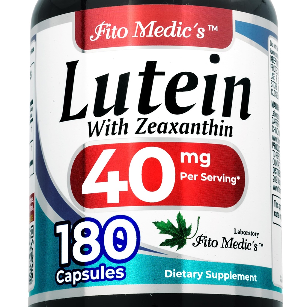 FITO MEDIC'S Lab - -- Luteīns - 180 Kapsulas - 40 mg - Luteīns 40 mg - Luteīns un zeaksantīna piedevas - Koncentrāta ekstrakts - Luteīns 40 mg - Luteīns un zeaksantīns -- Ultra high Absorbcija.