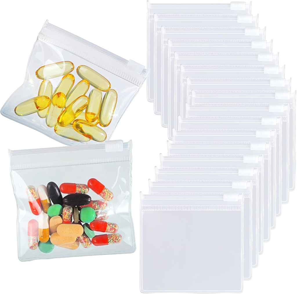 36 Iepakojumi Pill Pouch Maisi BPA Bezmaksas Pill Maisi 12mil 3 x 2.75 Inch Caurspīdīgs Mazs Zip Atkārtoti lietojams zāļu somas Seal Ciper Pill Mucas Travel Medicine Organizators, Juvelierizstrādājumi, Small Amatniecības Pieces