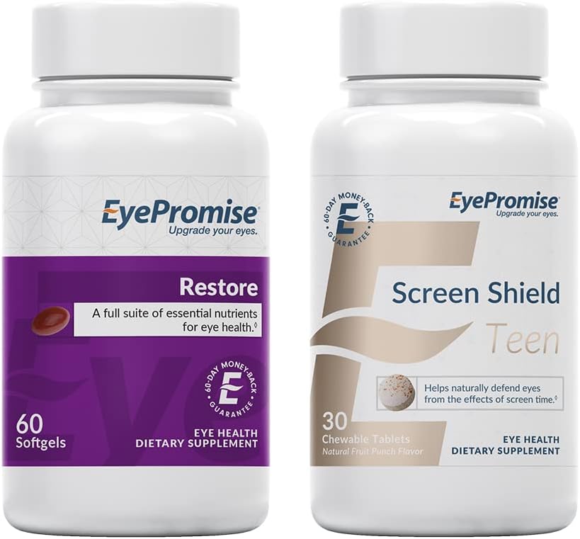 EyePromise Atjaunot Macular Veselības Papildinājums Screen Shield Teen košļājamās acu vitamīns