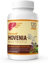 NANOWELL Hovenia-RX Milk Thistle - Aknu atbalsta papildinājums ar 80% Silymarin Milk Thistle Seed Extract - 120 tabletes, 30 dienu piegādes
