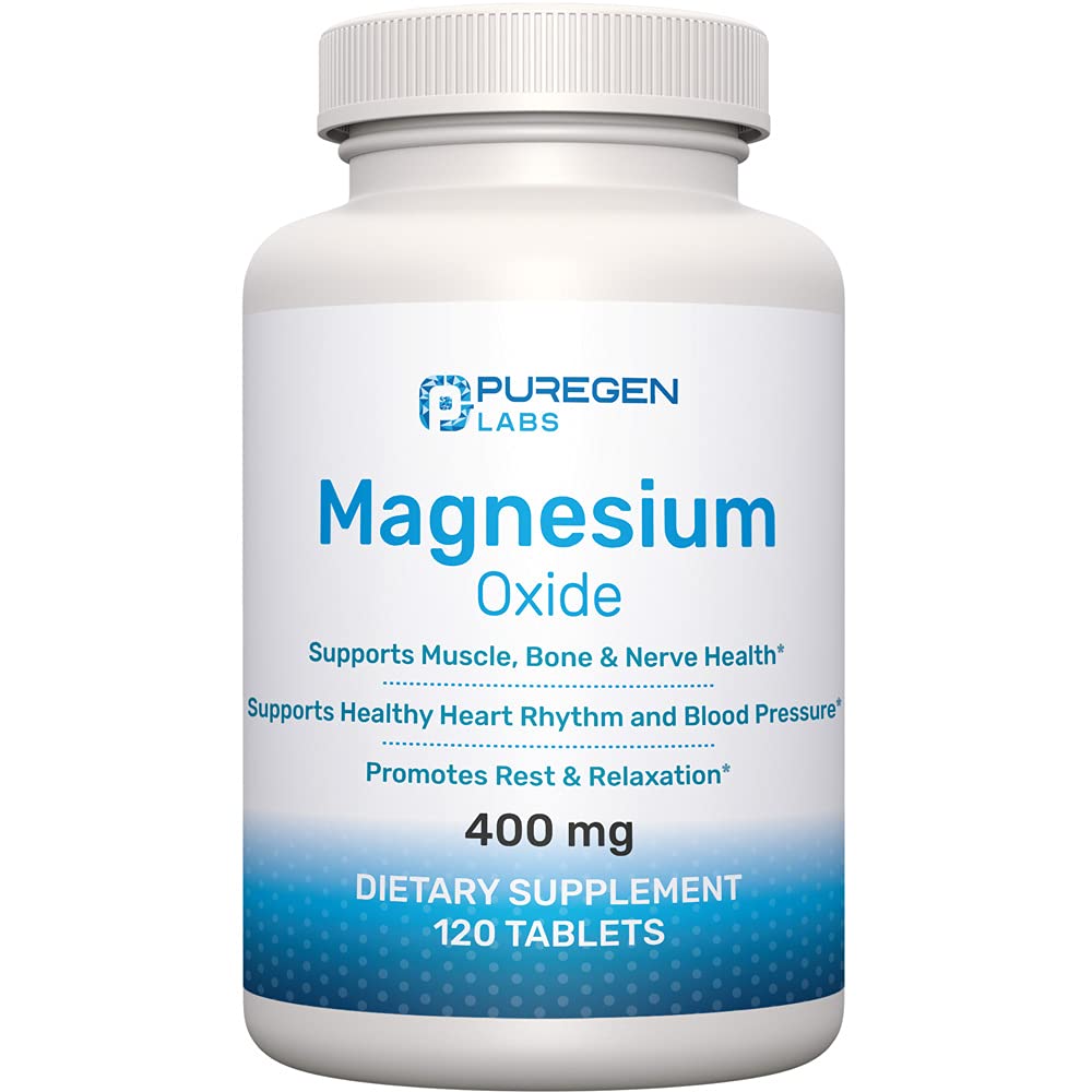 Magnijs 400mg [High potencial] papildinājums – Magnija oksīds imūno atbalstu, muskuļu atgūšana, kāju krampji un relaksācija 120 tabletes