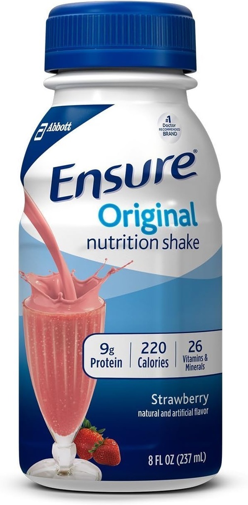Nodrošināt Original Uztura Shake, zemeņu, 8 Ounces, 6 Count