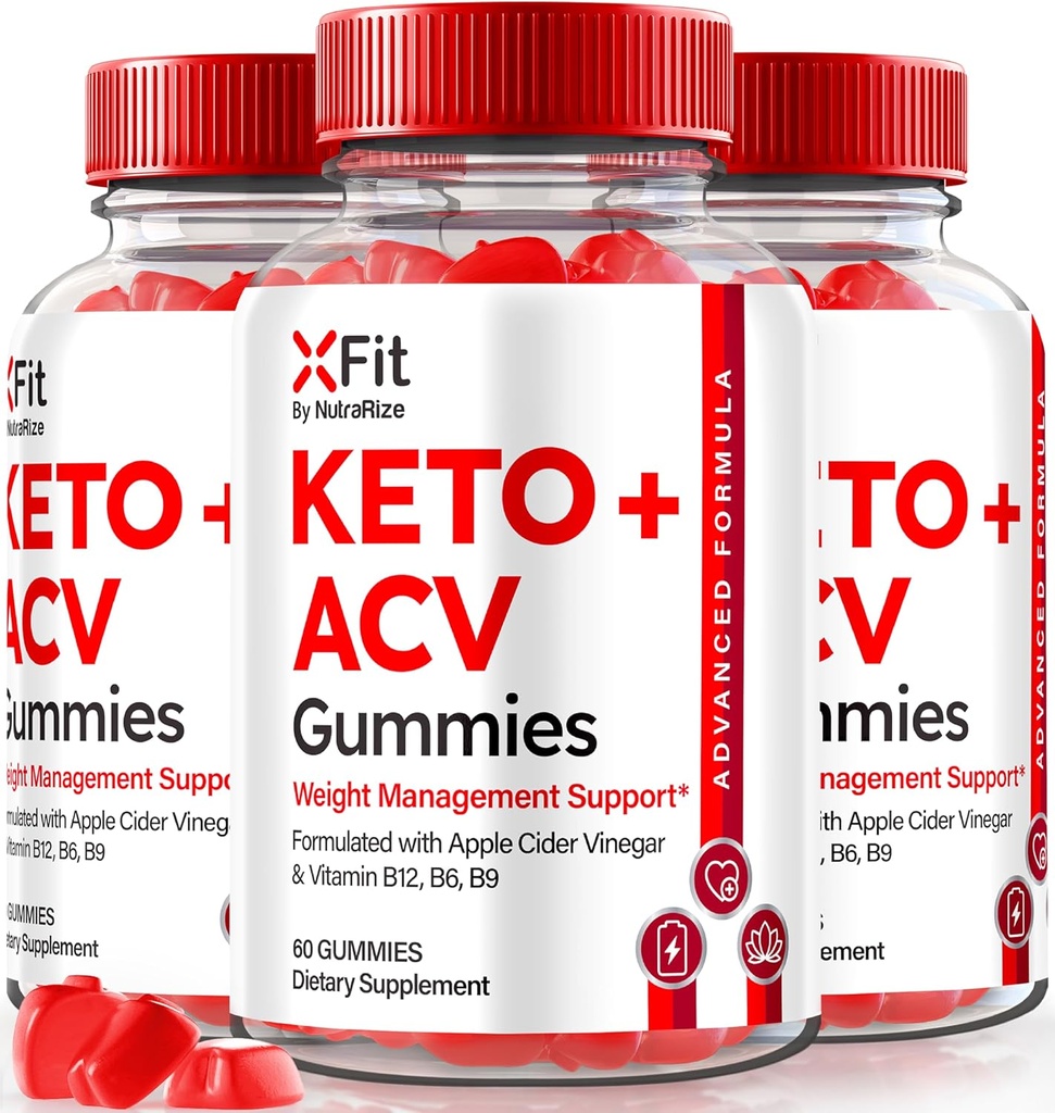 (3 iepakojumi) Svara zaudēšanas formula, visas dabiskās Apple Sidra Etiķis 1000MG, X Fit Keto Plus ACV Gummy veselības un fitnesa, Xfit ACV Keto Gomitas (180 Gumijas)