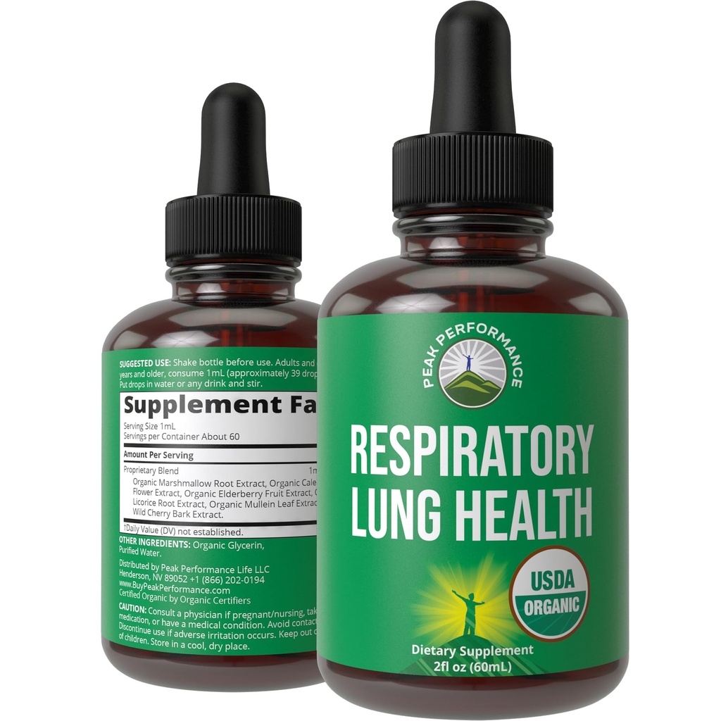 USDA Organic Lung Detox smēķētājiem un nesmēķētājiem ar 6 Top Sastāvdaļas. Mullein Leaf, Marshmallow Root, Calendula. Plaušu tīrīšana labākai respiratorajai veselībai. Šķidrie pilieni Tinktūras papildinājums